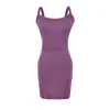 Elegante y con curvas figura camisola vestido para mujer, verano entallador de cintura cola de pez bodycon falda larga, vestido tipo tank top elástico