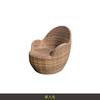 Cadeira de Rattan para Exterior Conjunto de Três Peças para Exterior B&B Terraço Mobiliário de Exterior para Lazer Pátio Varanda Conjunto de Mesa e Cadeiras para Exterior