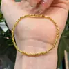 Pulsera de Cuerda con Sello de Cuentas Redondas Doradas Finamente Trituradas Estrella Dorada Río Didi Ball Pulsera de Oro 18k Pulsera de Cuentas Doradas Pequeñas