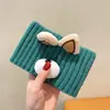 Zhao Lusi Misma Diadema Otoño e Invierno Oso Lindo Diadema de Ala Ancha Lana Tejida Diadema Cálida Accesorios para el Cabello