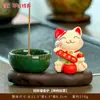 Incenso Chinês Boa Sorte Gato da Sorte Queimador de Incenso Zen Bobina de Incenso Palito de Incenso Queimador de Incenso de Sândalo Oud Ornaments Desodorizantes de Ambiente