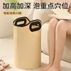 Cubo plegable para baño de pies para uso doméstico, lo suficientemente profundo para las pantorrillas, almacenamiento portátil, tina de baño de pies con masaje de temperatura constante, suministro directo del fabricante