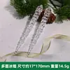 Pingente de Gelo Acrílico de Natal, Cone de Gelo, Cristal de Gelo Transparente, Cena de Casamento, Pingente Decorativo para Árvore de Natal DIY