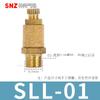 Silenciador pneumático SNZ de cabeça longa 1/2/3/4 pontos silenciador ajustável válvula solenoide silenciador de cobre silenciador de cabeça plana