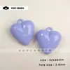 Colgante de Corazón de Color Sólido Acrílico DIY Hecho a Mano Cadena para Teléfono con Cuentas Accesorios para Colgar en Bolsos No se Desvanece