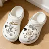 Oso de Lentejuelas de Cristal de Dibujos Animados Accesorios para Zapatos con Agujeros Hebilla de Zapato DIY Flor de Zapato Popular en Xiaohongshu Hebilla de Zapato