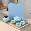 Juego de Té Dingyao Juego de Traje con Bandeja de Té con Caja de Regalo Cerámica Kung Fu Regalo Logotipo Personalizado de Alta Gama