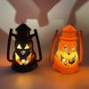 Linterna de Calabaza Brillante para el Festival de Fantasmas de Halloween, Vela de Calabaza, Luz LED de Noche, Llavero de Calabaza para Fiesta con Asa
