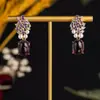 Pendientes de Jade Verde Estilo Vintage, Nicho Europeo y Americano, Lujo Ligero, Sencillos, Únicos, Versátiles, Modernos, Cobre Chapado en Oro, Piedra Semisemicircular