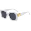 Nuevas Gafas de Sol Cuadradas Grandes con Forma de B Ins Estilo Europeo y Americano para Hombres y Mujeres, Moda Retro, Sensación de Alta Gama, Gafas de Sol con Protección UV