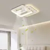 Lámpara de Sala de Estar, Lámpara de Techo, Moderna, Sencilla y Elegante, Estilo Nuevo, Gama Alta, Lámpara Creativa para Dormitorio, Lámpara Ventilador Eléctrico sin Aspas