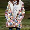 Nuevo abrigo de trench para mujer 2023 invierno engrosado imitación cordero estilo europeo y americano árbol de Navidad venta caliente transfronteriza con capucha al por mayor