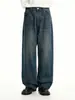 Jeans de Mezclilla Lavados y Desgastados Estilo Retro Americano para Hombre Marca Nueva de Moda Streetwear Rectos Sueltos Versátiles Pierna Ancha Pantalones de Largo Hasta el Suelo
