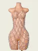 Comercio exterior europeo y americano AliExpress nuevo colgante de cristal hueco brillante sexy para chica caliente vestido de disfraz para discoteca