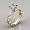 Anillo de compromiso de boda con moissanita en oro rosa de 18 quilates, importado de Europa y Estados Unidos.