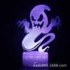 Exclusivo transfronteiriço para a série de Halloween abóbora de caveira luz noturna 3D LED toque colorida USB luz de presente criativa