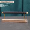 Expositor de anillos con base de madera maciza, soporte para anillos con esponja, estante de almacenamiento de anillos multicapa, estante metálico extraíble