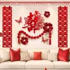 Layout de quarto de casamento terno homem mulher quarto casa nova sensação de alto nível palavra feliz decoração de cabeceira suprimentos de casamento