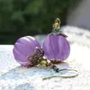 Nuevas Joyas Europeas y Americanas Transfronterizas Simple Retro Colgante de Calabaza Gotas de Agua Halloween Pendientes Distintivos Pendientes Divertidos