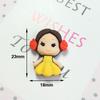 Popular transfronterizo Princesa sirena diy accesorios de resina dibujos animados joyería pequeña decorativa pegamento en crema parche para funda de teléfono