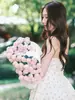 Manta con Diseño de Ramo de 99 Rosas, Colcha de Verano, Manta Tejida a Mano, Regalo para Esposa, Novia, Novio en el Día de San Valentín Chino, Regalo de San Valentín