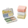 Organizador de pastillas portátil, un recipiente sellado para almacenar y dispensar medicamentos, perfecto para llevar pastillas contigo durante toda la semana, con compartimentos para cada día de la semana y para tres comidas al día