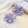 Nova flor de tecido bordada à mão cor sólida fundo plano flor flor para sapatos e chapéus diy flor decorativa para sapatos flor para chapéu acessórios de cabelo infantis