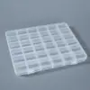 Caja Rectangular de Plástico PP con 36 Compartimentos Empaque para Componentes Electrónicos Caja Transparente Caja de Almacenamiento para Joyas Frijoles