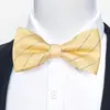Estoque Pronto do Fabricante Gravata Borboleta Jacquard Formal Masculina para Negócios, Casamento, Festa, Gravata Borboleta Floral de Poliéster em Forma de Seta