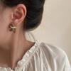Cariño que Roba Corazones~ Elegantes y Sofisticados Aretes con Forma de Corazón Coreanos Rosas Brillantes con Diamantes Stud Venta al por Mayor