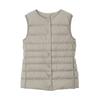 Muji MUJl Colete Leve para Baixo Feminino Colete de Penas Colete Quente Slim-Fit Roupas de Forro
