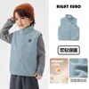 Colete Europeu para Meninos Inverno Plus Veludo Engrossado Top de Menino Roupas Infantis Novas Roupas para Crianças Bebês Roupas de Inverno