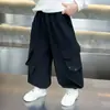 Pantalones de Otoño para Niños 2026 Nuevos Pantalones Cargo Geniales de Moda Estilo Coreano Pantalones Casuales de Primavera y Otoño para Niños
