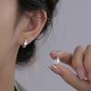 Pendientes de Hebilla Pequeña de Diamante Cuadrado para Mujer, Diseño de Nicho, Sentido de la Moda, para Viajes Diarios, Simples, Elegantes, Combinan con Todo, Lujo Ligero, Pendientes de Alta Gama