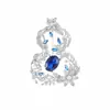 Broche de Luxo para Mulheres, Estilo Nicho de Alto Padrão, Broche Levemente Luxuoso, Broche Exquisito de Moda com Padrão de Videira Floral e Abóbora, Acessório para Casaco