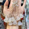 Colgante de Ágata Lichi Gelatina Luna Blanca Colgante de Calcedonia Helada Buda Sonriente Hebilla de Paz Plato de No Importa Candado Xiangyun Para Hombres y Mujeres