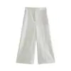 Atacado Transfronteiriço Outono e Inverno Novo Moda Europeia e Americana Top Colete sem Mangas + Calça de Cintura Alta Wide Leg Conjunto Elegante para Mulheres