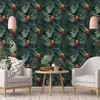 Pegatina de Pared Floral Romántica Autoadhesiva Papel Tapiz Resistente a la Humedad y al Moho Ecológico Lujo Ligero Decorativa para Pared de Dormitorio Armario Renovación