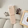 Calcetines de peluche lindos fabricantes al por mayor otoño e invierno tubo grueso calcetines de mujer terciopelo australiano cálidos para el hogar calcetines de dormir con lazo