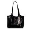 Bolso Tote Sencillo de Color Sólido de Gran Capacidad Bolso de Mano Textil de Moda para Mujer para el Trabajo y los Desplazamientos Diseño Bolso de Hombro