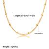 [Nanyao] Cadena Elegante de Acero Inoxidable para Mujer 05 Cadena de Perlas con Cierre Lateral Collar de Perlas Rígidas Dorado