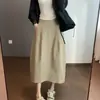 Sencillo y elegante para ir al trabajo, con un corte entallado, suave y estiloso, falda de línea A ligeramente suelta, falda tipo tulipán de longitud media