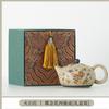Bule de Chá Retro Pedra Vermelha Conjunto de Chá Bule Único Cerâmica Doméstica Pote com Pá de Pedra de Alto Valor Bule para Uma Pessoa Caixa de Presente