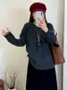 Suéter Casual de Punto Redondo para Mujer Talla Grande, Top Básico para Mujer, Invierno 2026, Tejido Holgado y Relajado para Mujeres Talla Grande, 23513