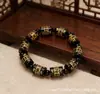 Artículos pequeños populares para puestos: Pulseras de Cuentas Cilíndricas Esmeriladas con Mantra de Seis Sílabas para Hombres y Mujeres con un Toque de Lujo