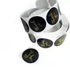 Rollo de pegatinas redondas "Gracias" estampadas en caliente transfronterizas, etiquetas decorativas autoadhesivas para sellar diarios