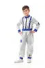 S-XXL Padre-Hijo Plateado Brillante Mono de Astronauta Halloween Fiesta de Escenario Disfraz de Rol Espacial