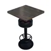 Conjunto de Mesa Alta e Banquetas Personalizado Estilo Retrô Mesa Alta Banqueta Alta Restaurante de Música Bar Balcão de Bar Transparente Balcão de Bar Montado na Parede Combinação de Mesa e Cadeiras de Bar