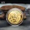 Caixa de Madeira de Ano Novo com Doze Signos do Zodíaco, Moedas de Folha de Ouro, Moedas Comemorativas, Pequenos Presentes para Atrair Clientes para Bancos e Seguradoras