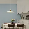 Lámpara de Comedor OVNI Francés de la Edad Media Moderna Simple Chandelier Frisbee Mesa de Comedor Sala de Estar Sentido Avanzado Estilo Crema Lámpara M Bean